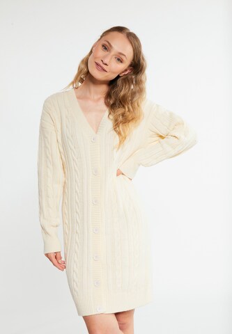 RISA Knit Cardigan in Beige: front