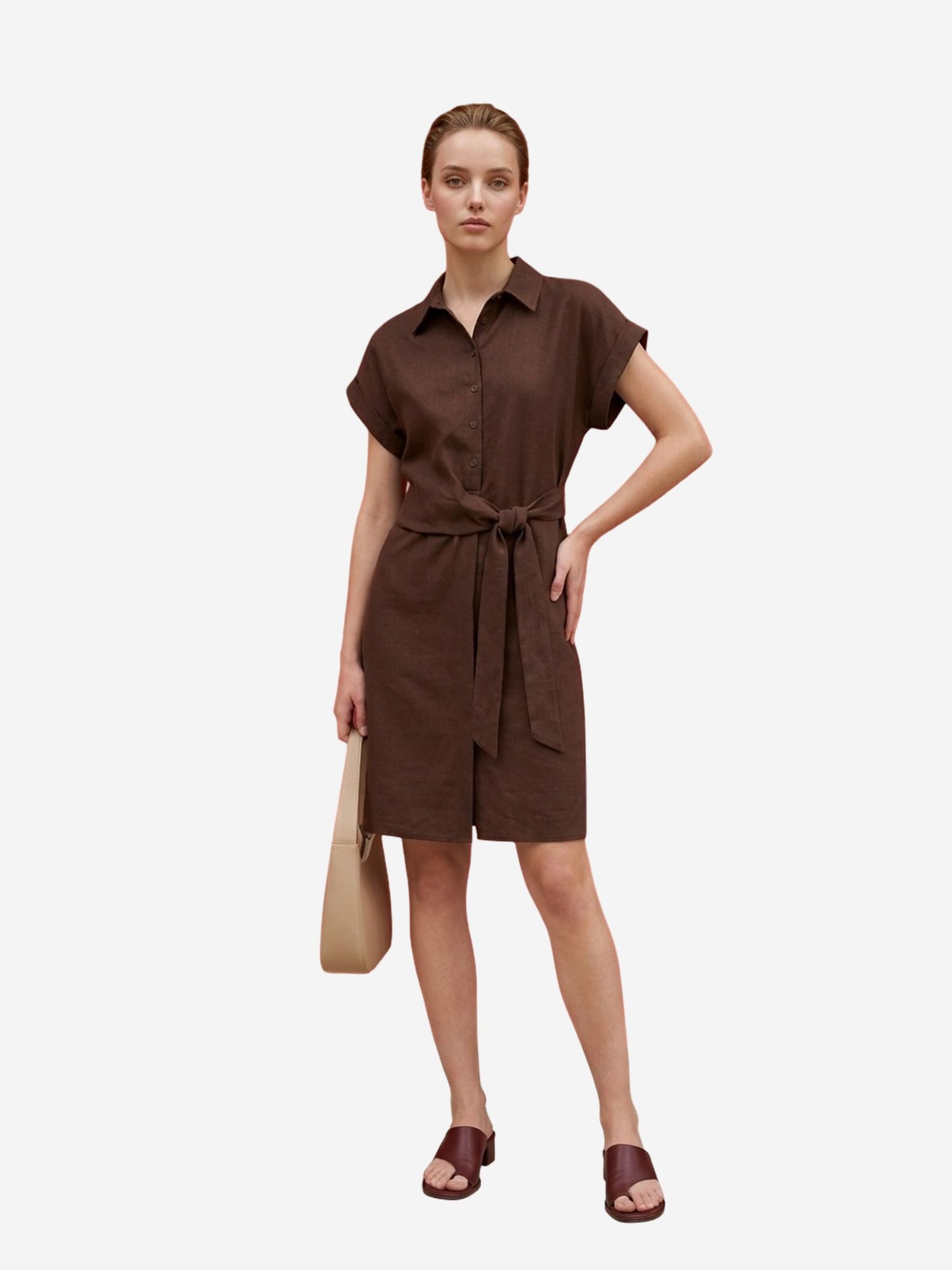 My fashion Jurk in Bruin