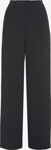 LASCANA Loose fit Pleat-Front Pants in Black: front