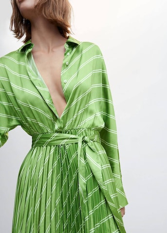 MANGO Košilové šaty 'Galo' – zelená