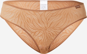 Calvin Klein Underwear - Cueca 'Marquisette' em castanho: frente
