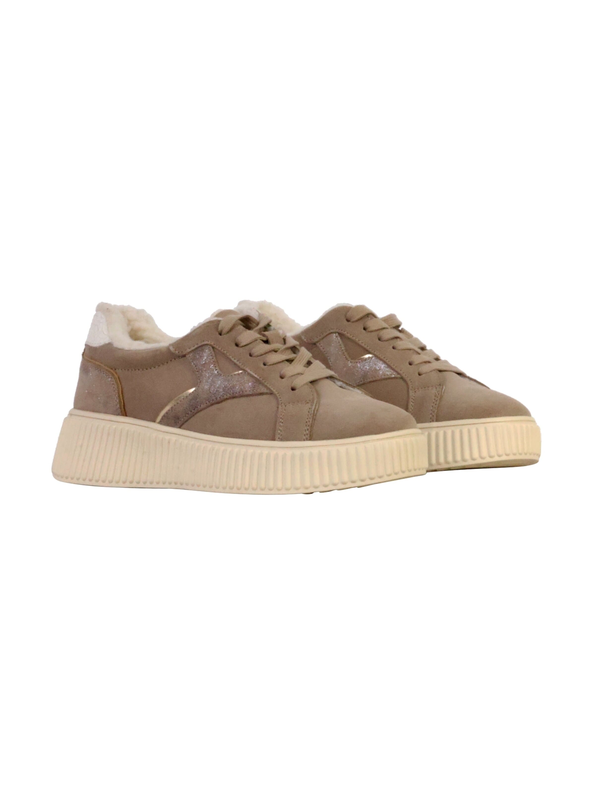 Chaussure de sport à lacets 'Alénoa-Sneaker aus Leder' The Divine Factory en marron