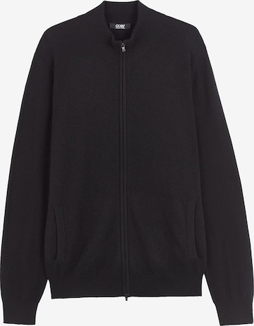 GOBI Cashmere Strickjacke 'Men's Essential Full-Zip Cashmere Cardigan' in Schwarz: Vorderseite