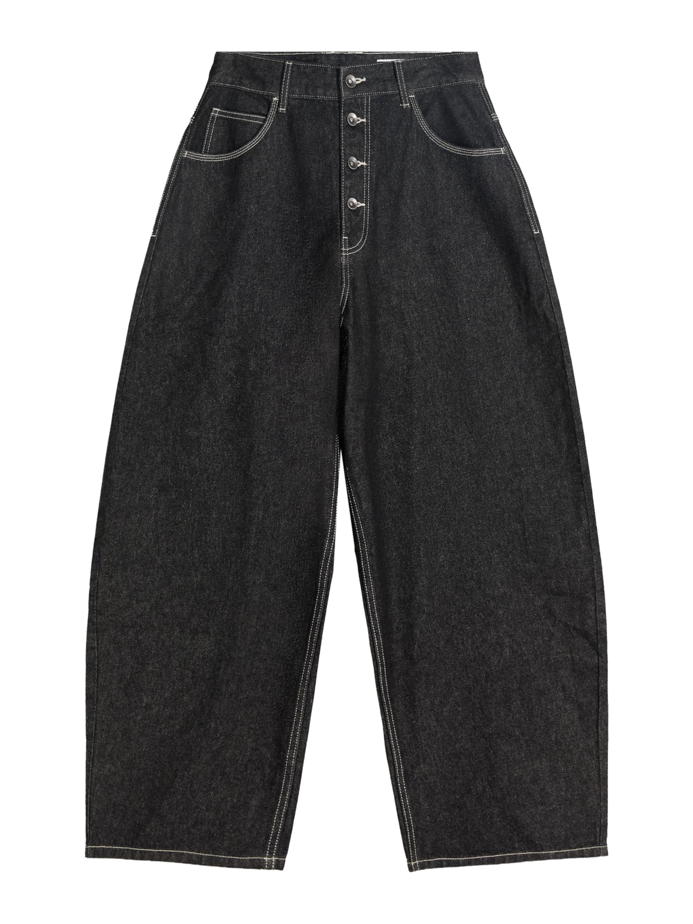 Bershka Baggy Дънки в черно: отпред