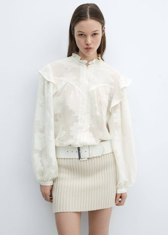 MANGO Blouse 'expen' in White: front