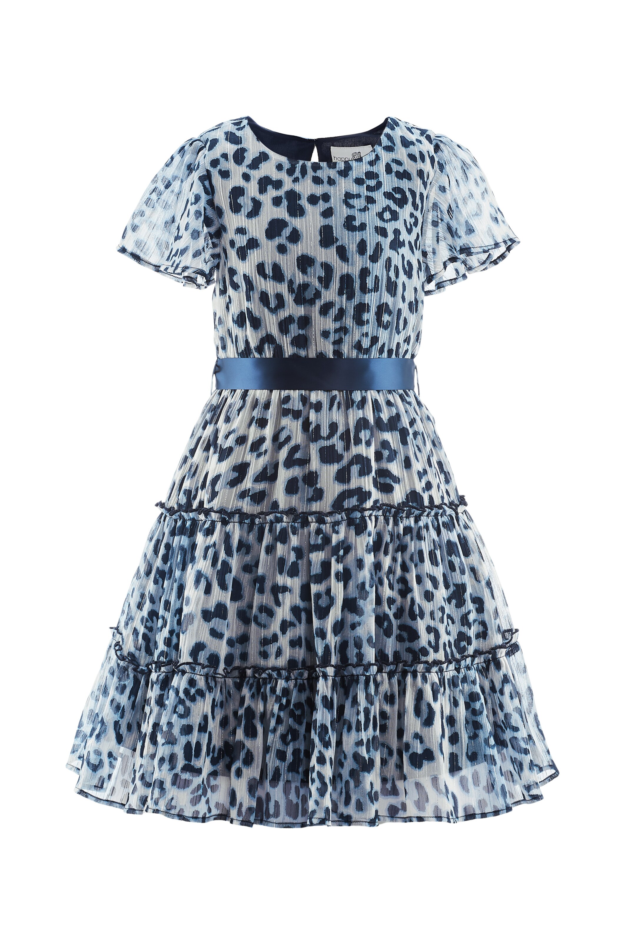 happy girls Dress in Blue: front