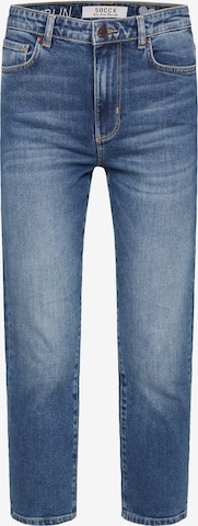 Soccx Regular Mom Jeans LE:A in Blau: predná strana