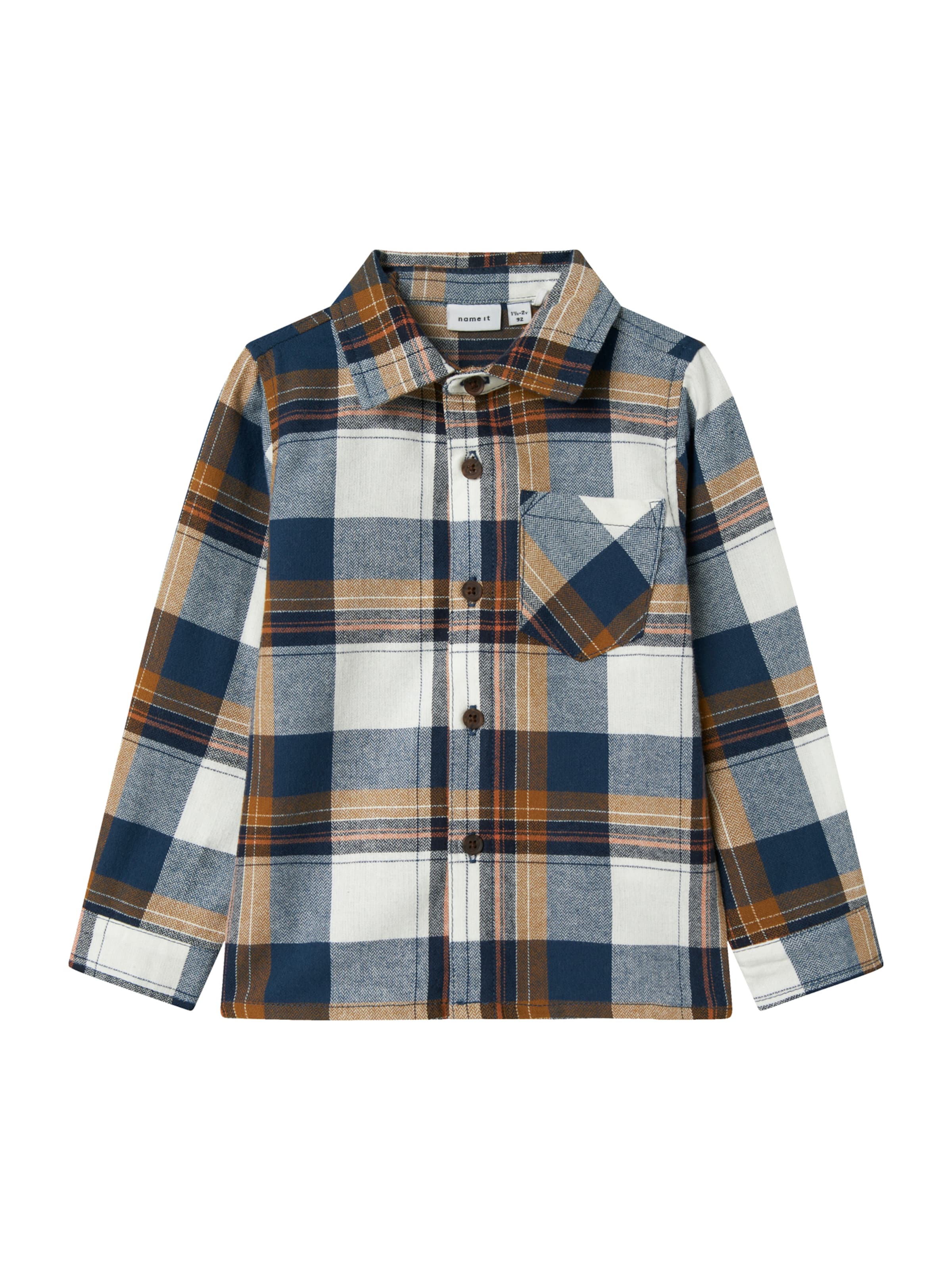 NAME ITRegular Fit Košulja 'NMMOWENTA' - plava boja: prednji dio