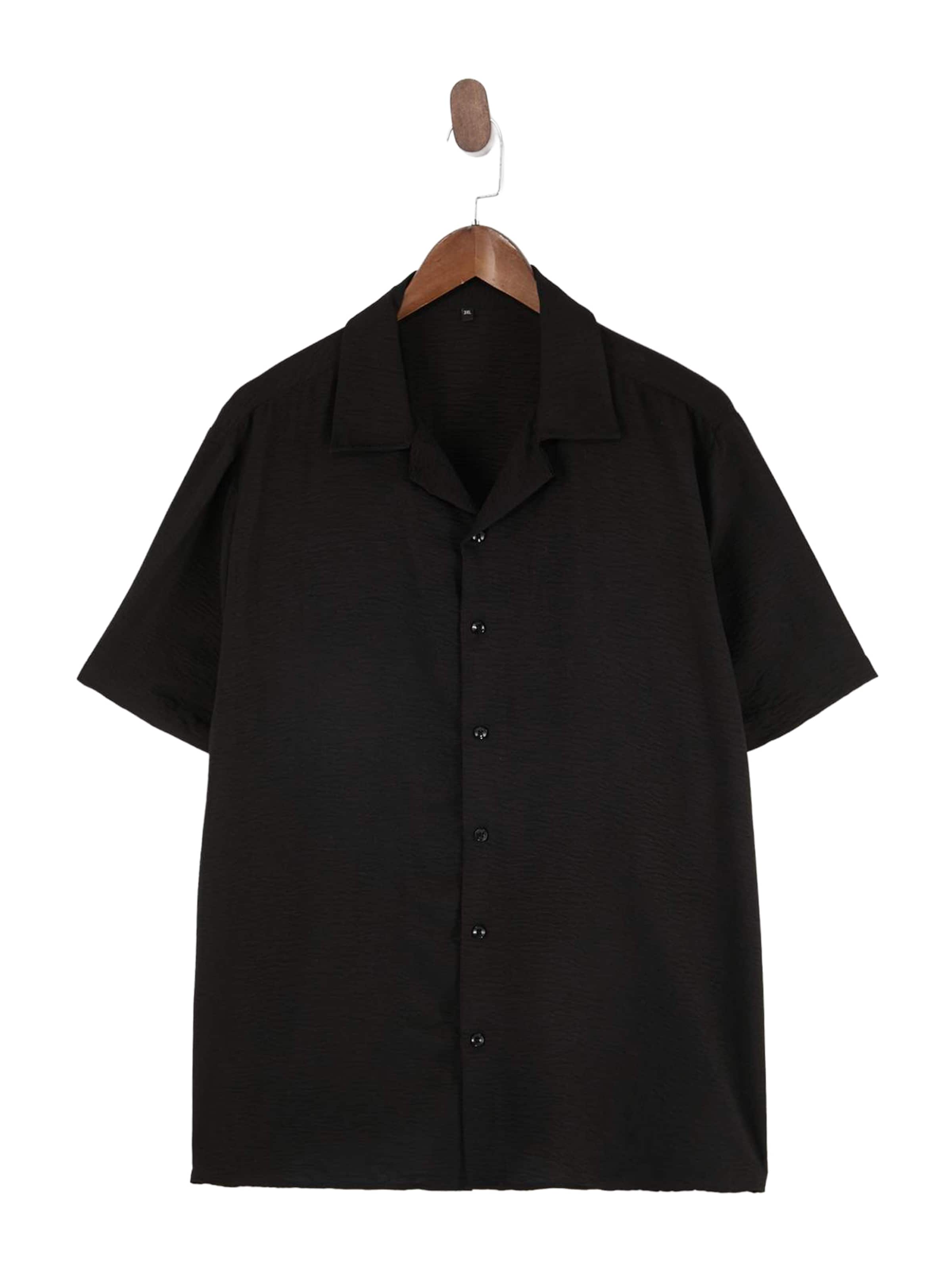 Trendyol Regular Fit Hemd in Schwarz: Vorderseite