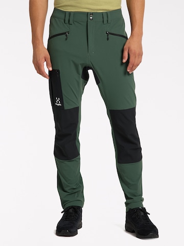 Haglöfs Slimfit Outdoorhose 'Rugged' in Grün: predná strana