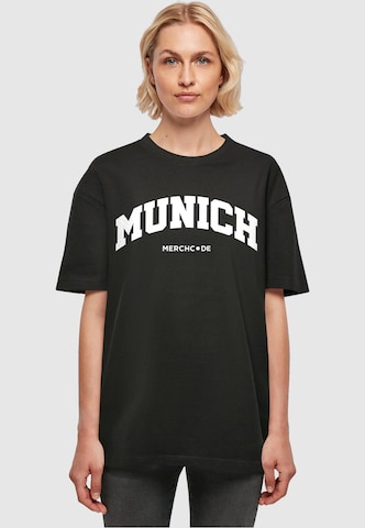 Merchcode T-Shirt 'Munich Wording' in Schwarz: predná strana