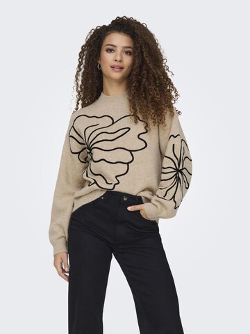 JDY Pullover 'JDYJELLA' in Grau: Vorderseite