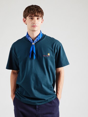 Carhartt WIP Shirt 'American Script' in Groen: voorkant