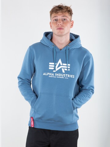 ALPHA INDUSTRIES Sweatshirt in Blauw: voorkant