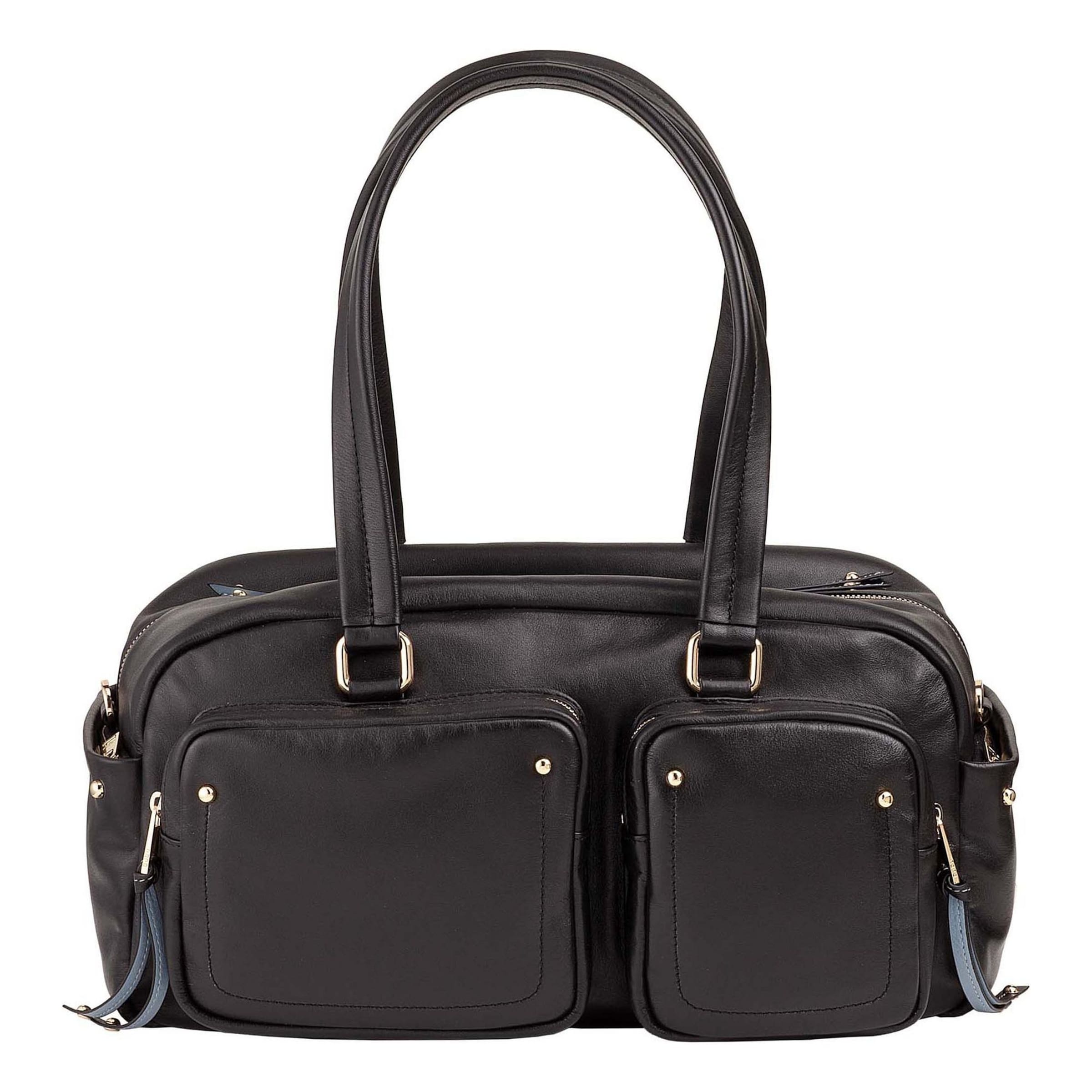 DuDu Schultertasche in Schwarz: Vorderseite