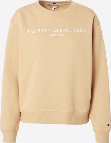 Sweat-shirt TOMMY HILFIGER en vert : devant