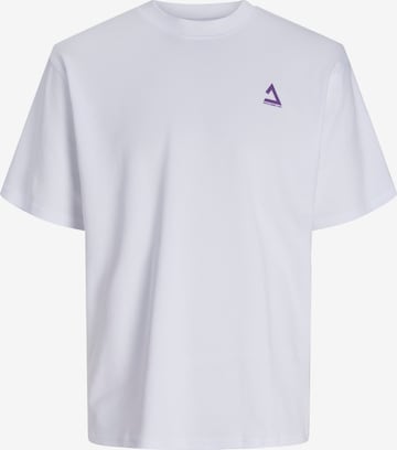 JACK & JONES Shirt 'Triangle Summer' in Wit: voorkant