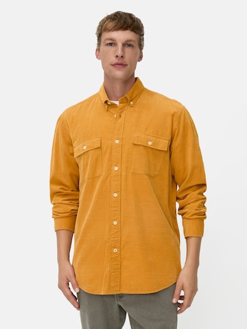 CAMEL ACTIVE Regular Fit Langarmhemd mit aufgesetzten Taschen in Gelb: Vorderseite