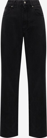 The Fated Wide leg Jeans 'SAIL ' in Zwart: voorkant