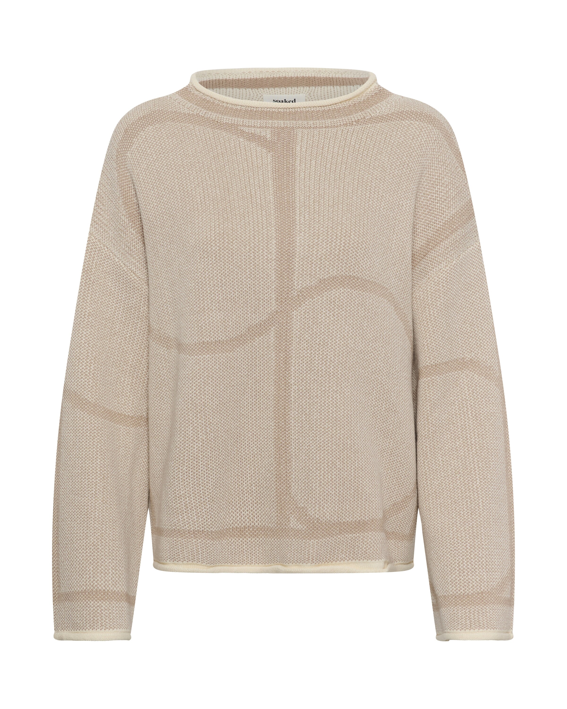 Pull-over 'Rava' SOAKED IN LUXURY en beige : devant