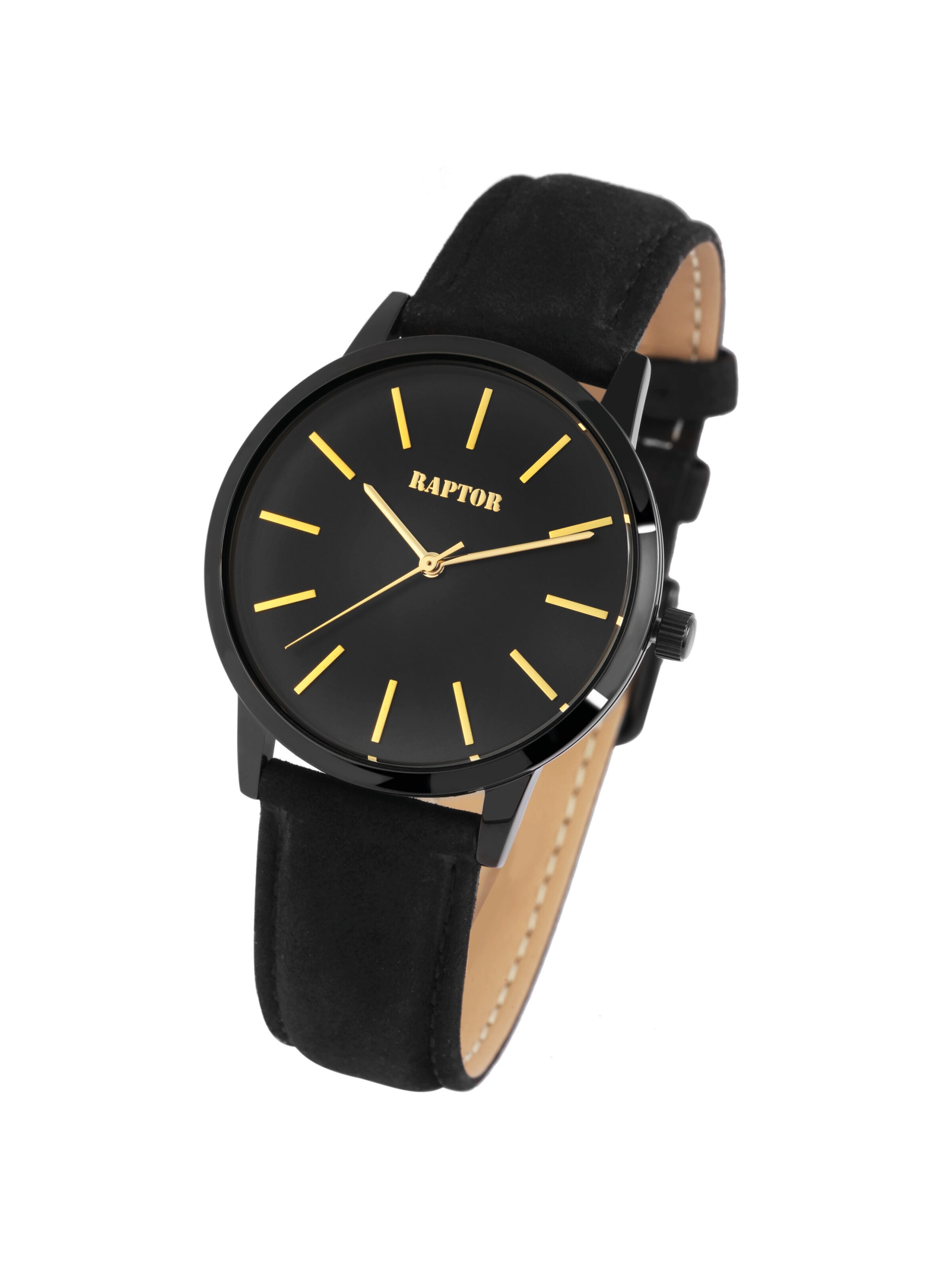 Raptor Analog Watch 'Sunny 3 ATM' in Black: front