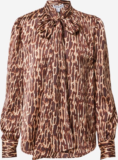 Unique21 Bluza 'PUSSY BOW' u bež / smeđa, Pregled proizvoda