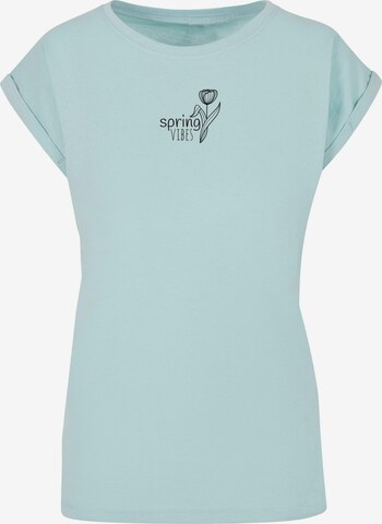 Merchcode Shirt 'Spring - Vibes' in Blauw: voorkant