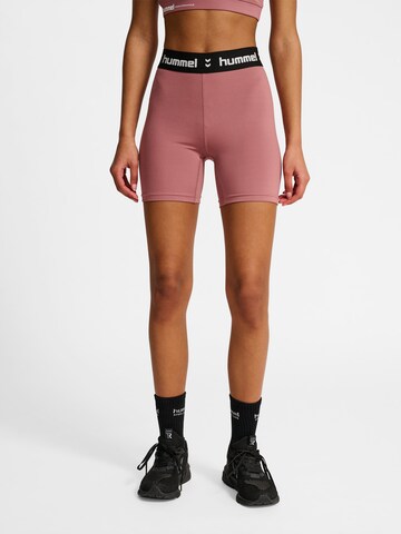 Hummel Skinny Sportbroek 'Pulse' in Lila: voorkant