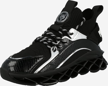 Plein Sport - Zapatillas deportivas bajas 'Runner Tiger' en negro: frente