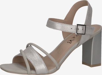 CAPRICE Strap Sandals in Silver: front