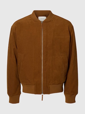 SELECTED - Chaqueta de entretiempo 'SLMDaniel' en marrón: frente