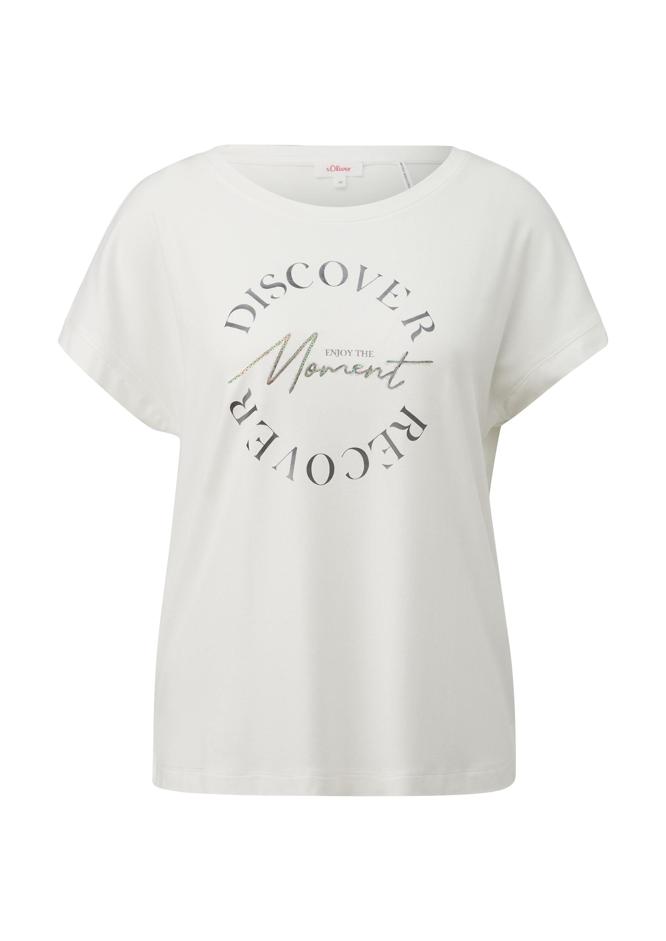 s.Oliver Shirt in Wit: voorkant