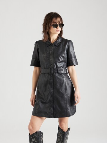 Gipsy Shirt Dress 'Lousha' in Black: front