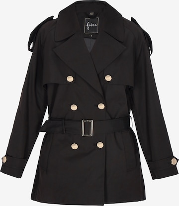 Manteau mi-saison faina en noir : devant