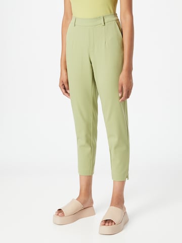 OBJECT - Tapered Pantalón plisado 'LISA' en verde: frente