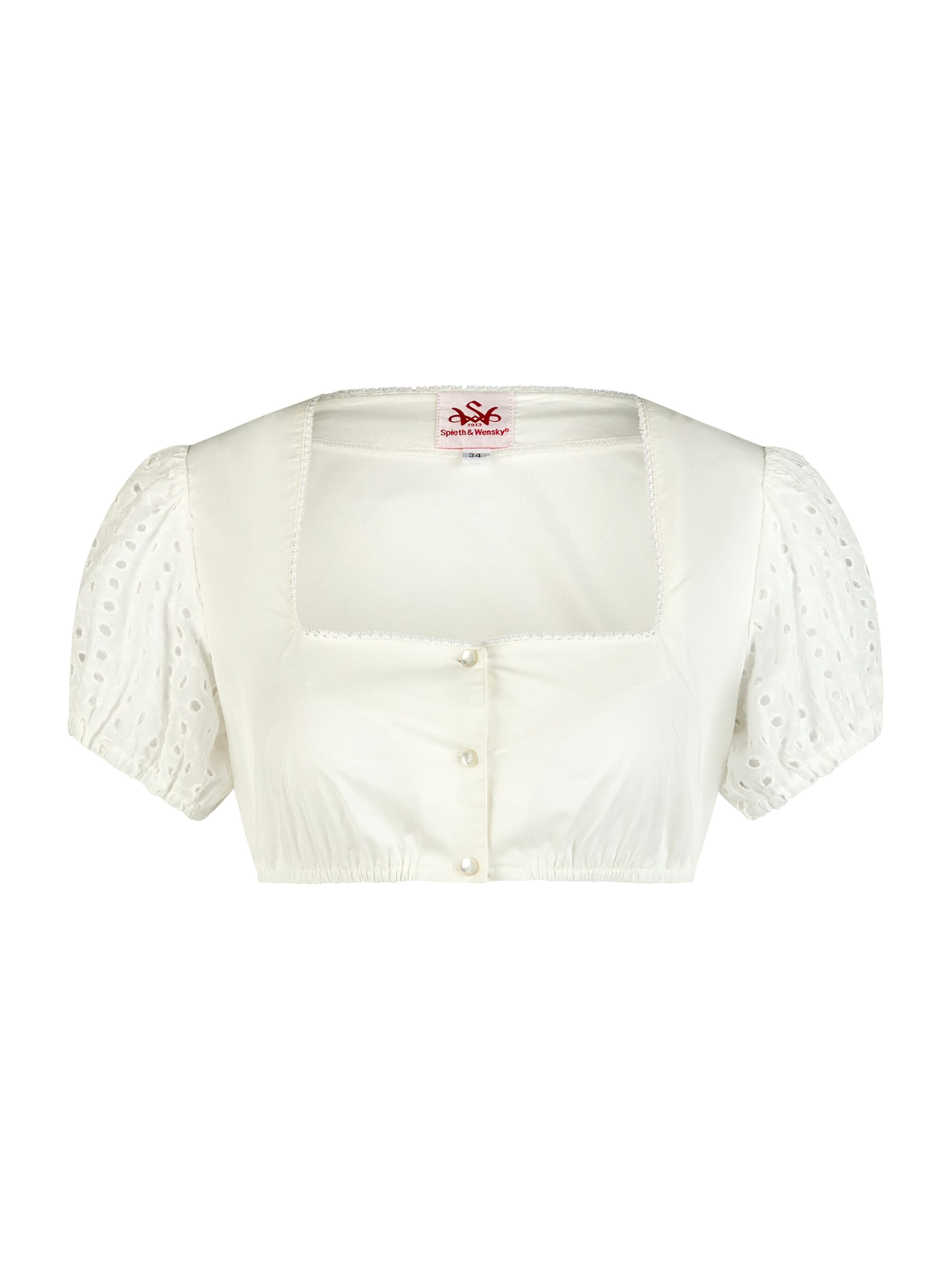 Blouse folklorique 'Herlind' SPIETH & WENSKY en blanc : devant