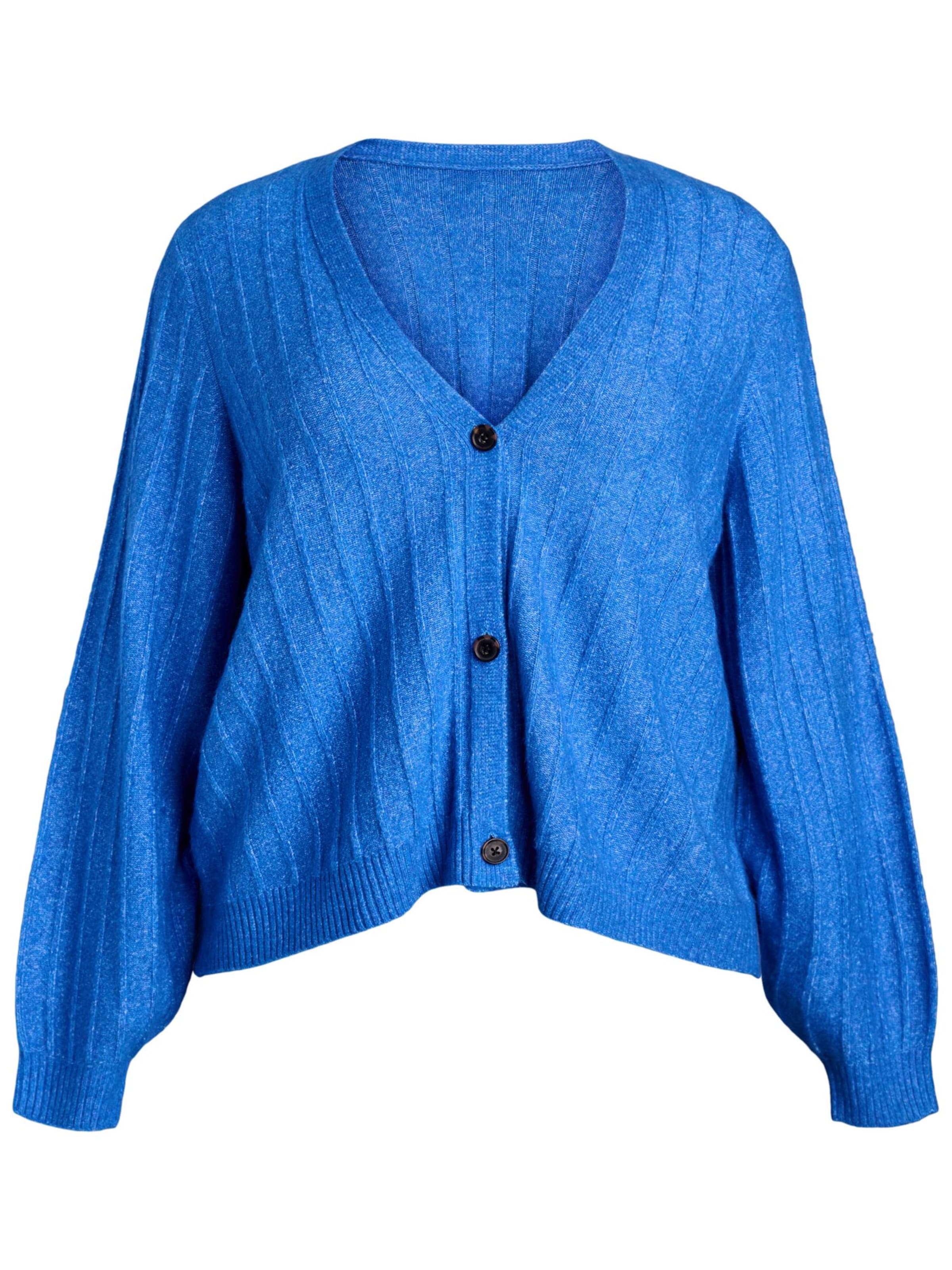 Zizzi Вязаная кофта 'Cavista' в Синий: спереди