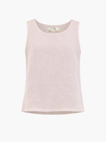 AmourLinen Top 'Colette'‌‌‌‌‌‌‌‌‌‌ in Beige: Vorderseite