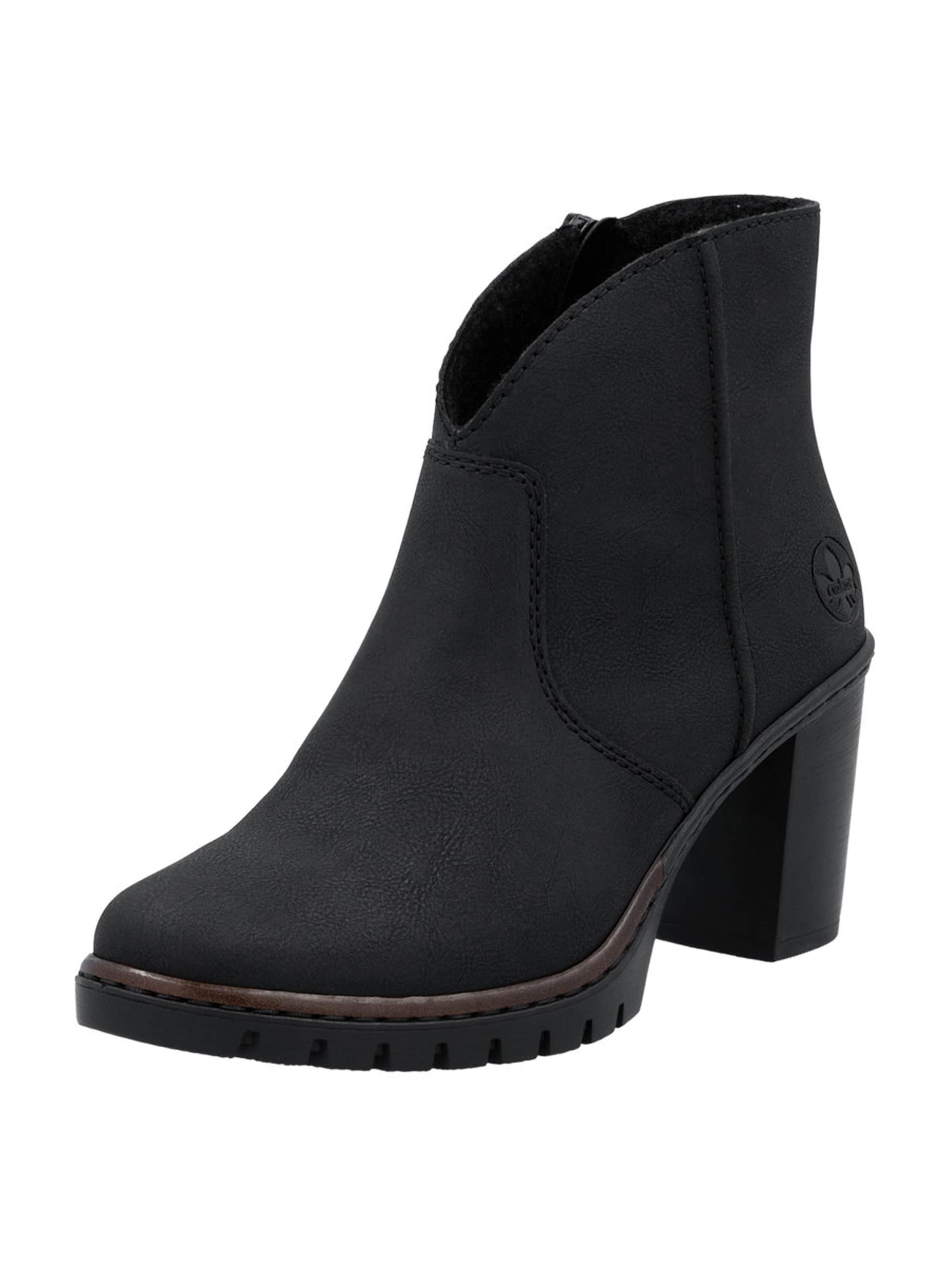 Rieker Боти до глезена в черно: отпред