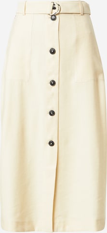 TOMMY HILFIGER Rok 'TOMMY HILFIGER X ABOUT YOU BUTTONED MIDI SKIRT' in Beige: voorkant