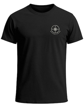 Neverless Shirt 'Kompass' in Black: front