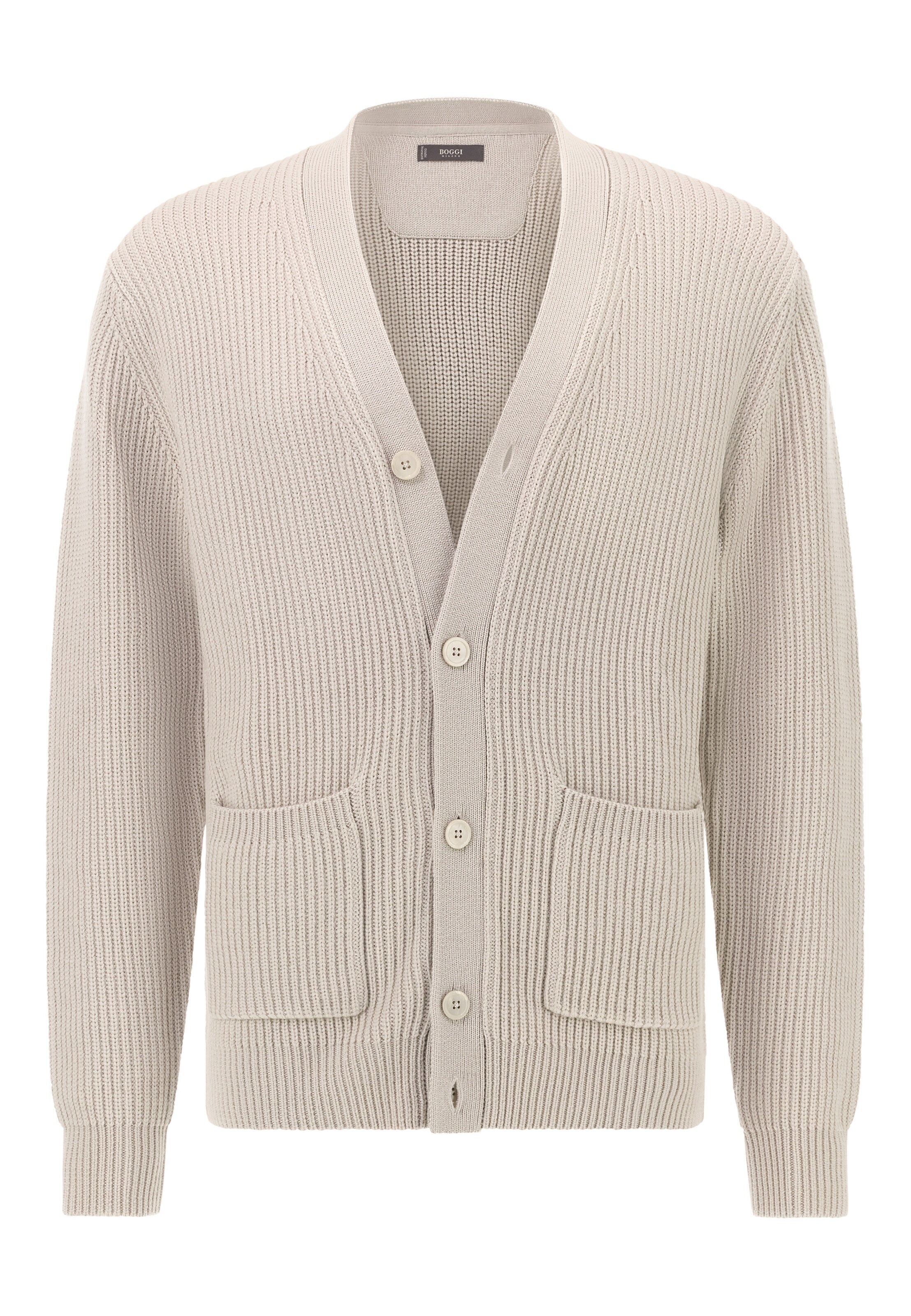 Boggi Milano Strickjacke in Beige: Vorderseite