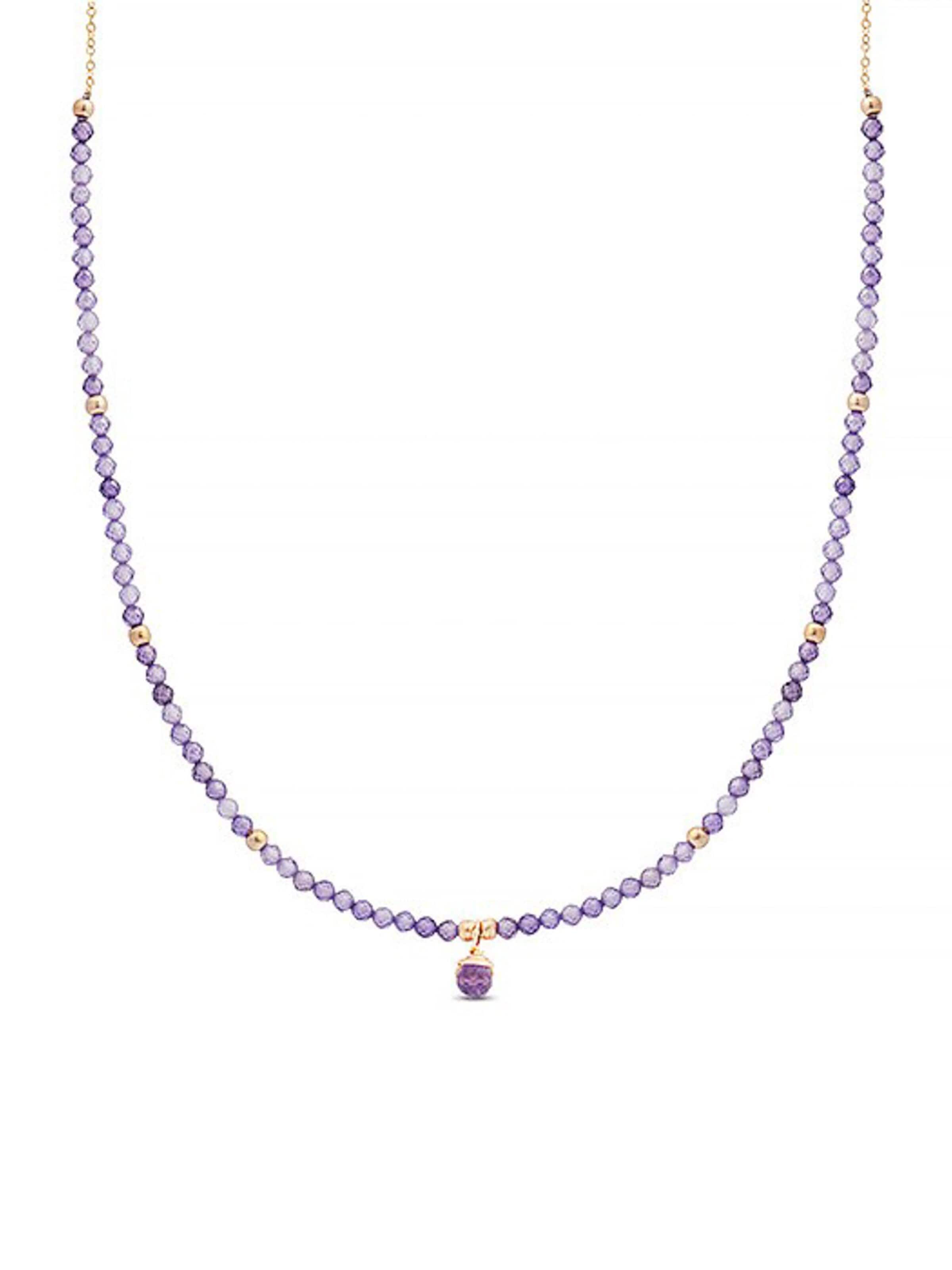 Luxenter Ketting 'Athat' in Lila: voorkant