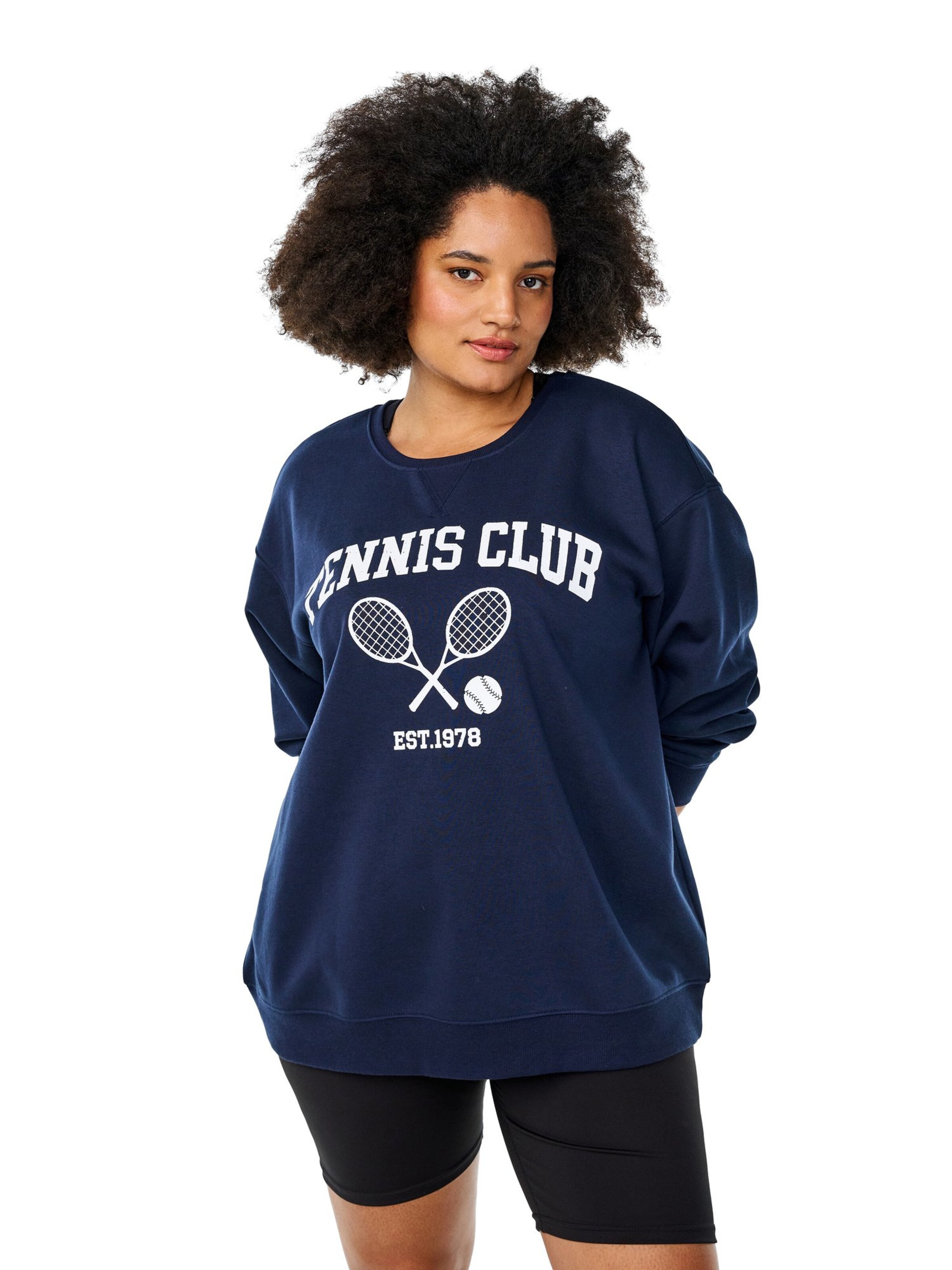 Active by Zizzi Sweatshirts 'ANNIE' in Blau: Vorderseite