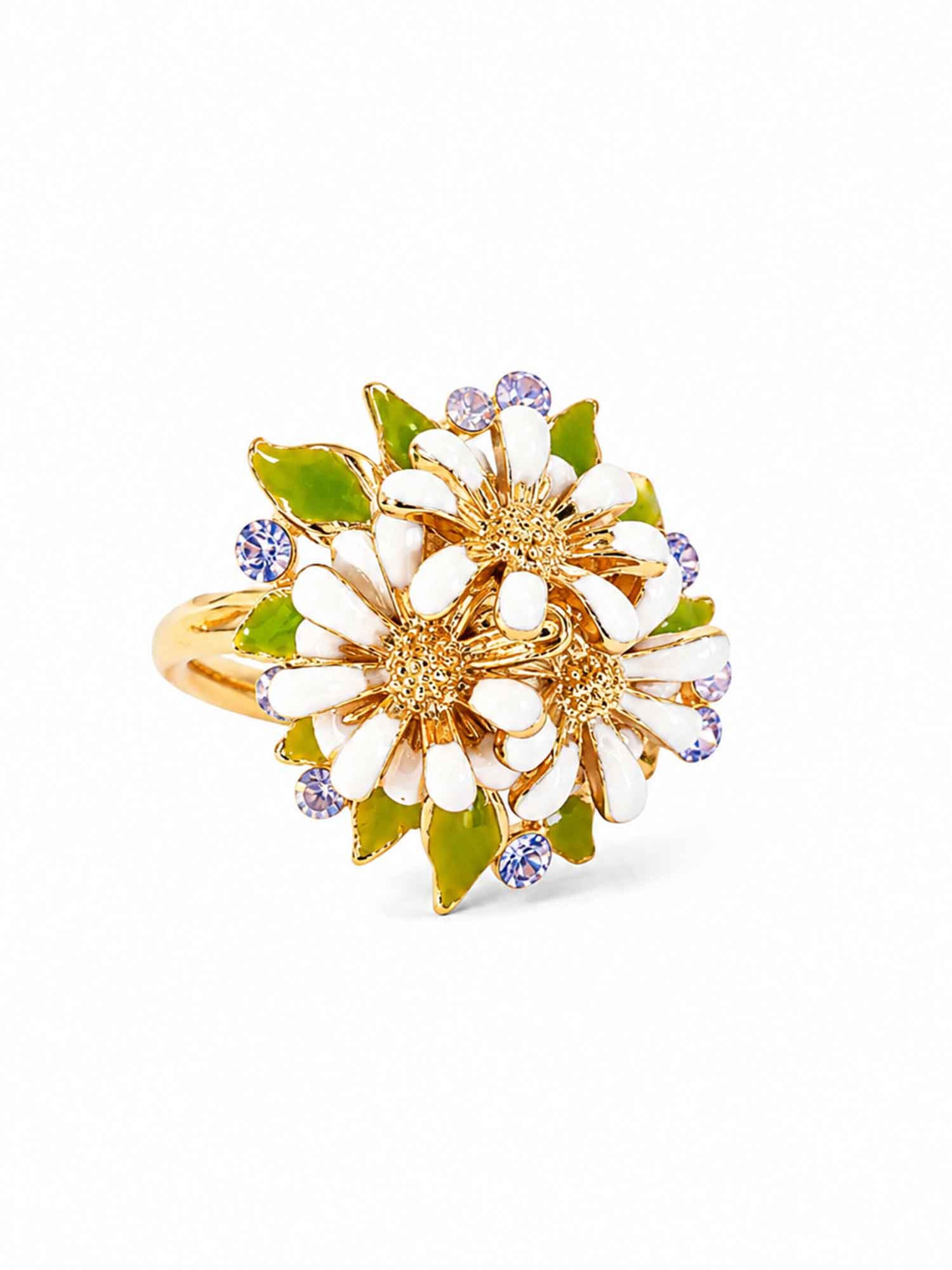RteRme - Anel 'Bloom Floral Ring' em ouro: frente