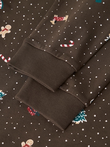 NAME IT - Pijama 'NMNVismas' en marrón