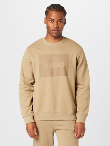 Sweat-shirt 'Duragol222' HUGO en marron : devant