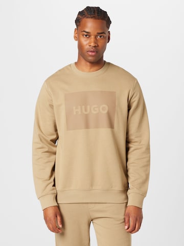 HUGO Red Sweatshirt 'Duragol222' in Brown: front