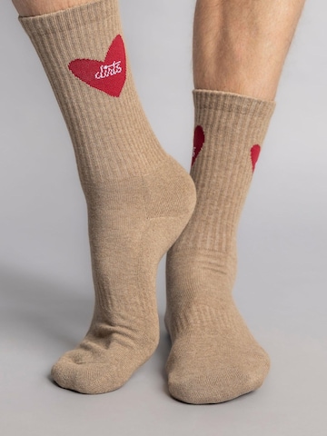 Dirts Socks 'Heart Socks 2.0' in Brown