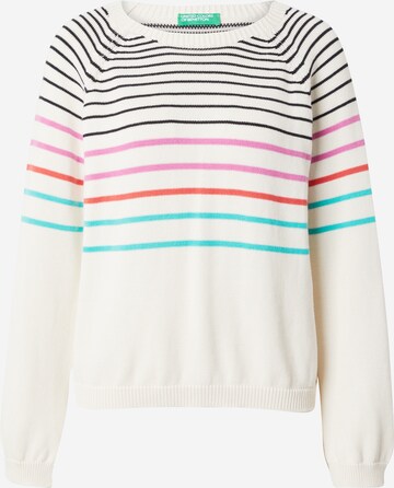 UNITED COLORS OF BENETTON Sweater in White: front